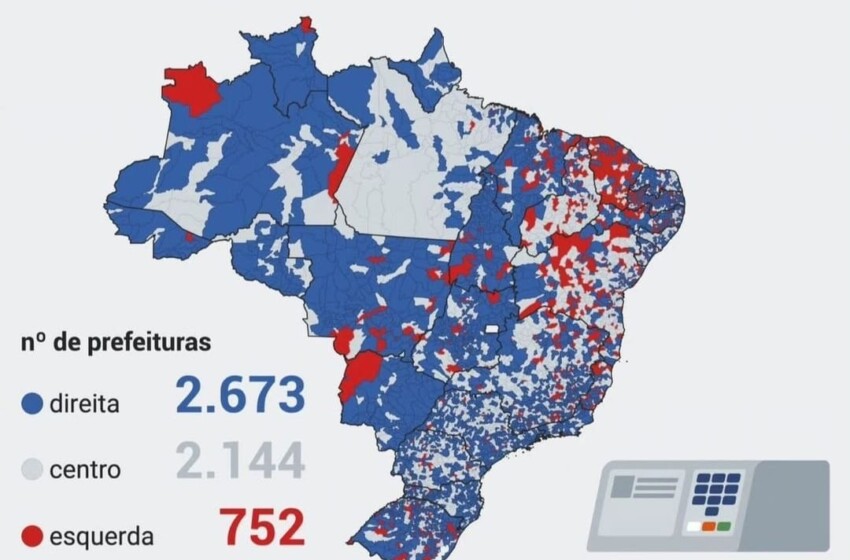  Direita e centro dominam prefeituras no Brasil em 2024