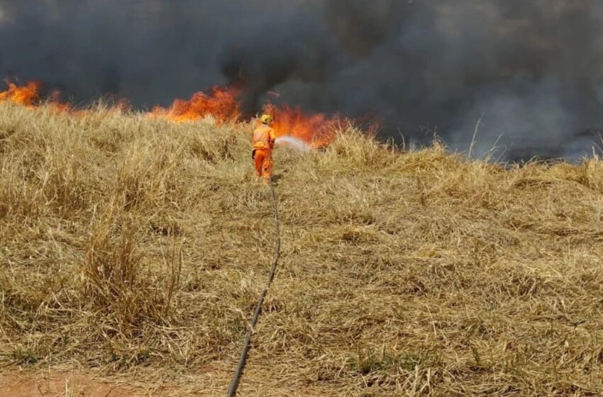  CB atende cinco ocorrencias de incêndios em MOC