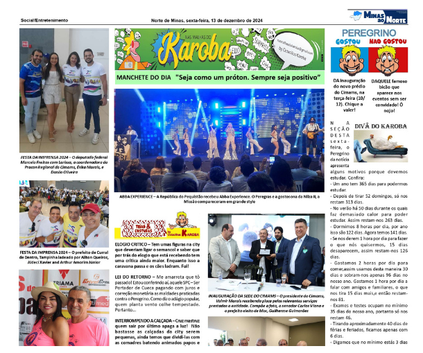  SHOW DO ABBA, FESTA DA IMPRENSA E INAUGURAÇÃO DA SEDE DO CIMAMS