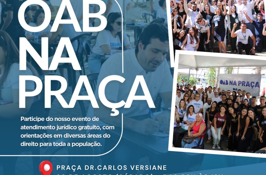 “OAB na Praça” no próximo sábado, em Montes Claros