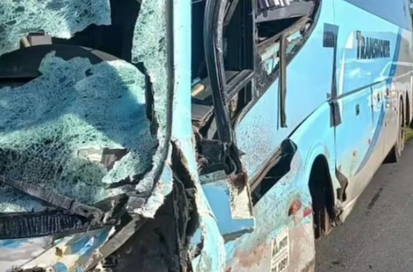  BR-135 registra morte em colisão de ônibus com veículo de passeio