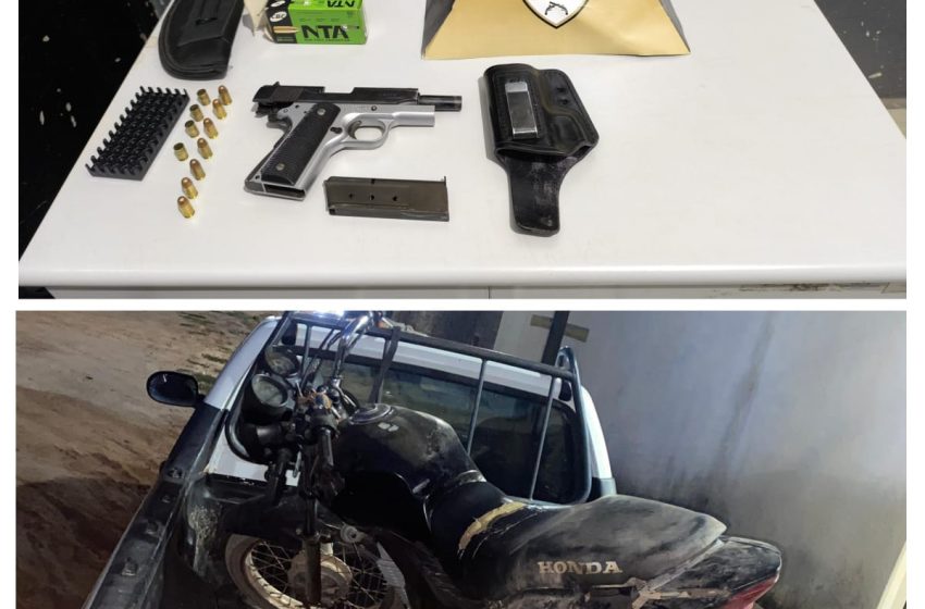  Arma ilegal, moto adulterada e prisão no porto da balsa