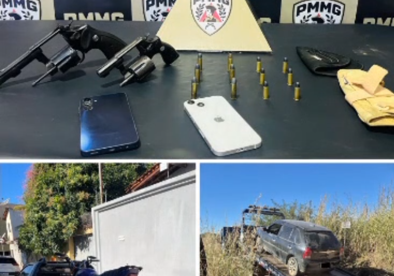  Suspeito tenta fugir, bate em viatura e é contido após sacar arma durante operação policial