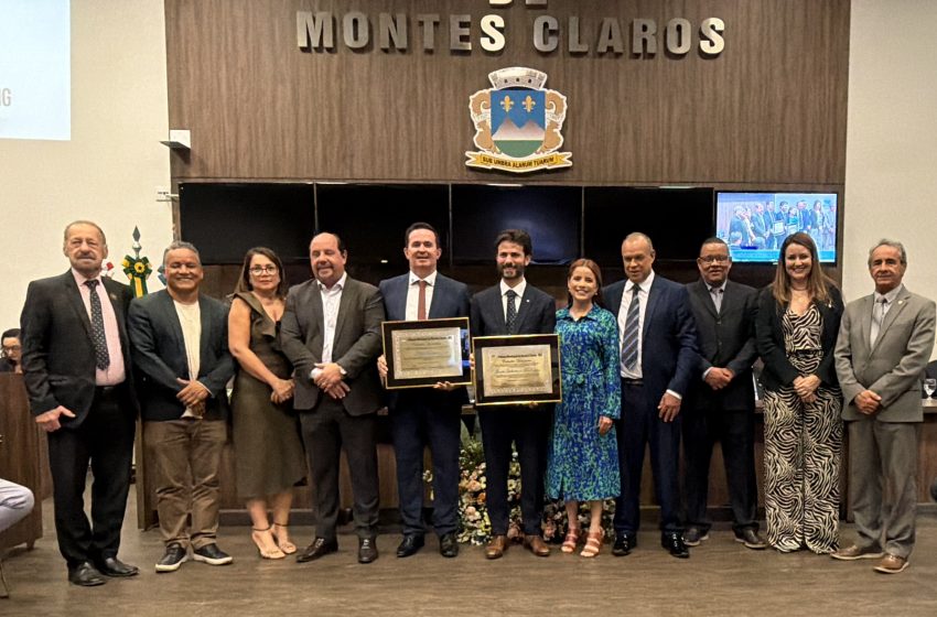  Câmara concede Título de Cidadão de Montes Claros a Marcelo Aro e ao deputado Oscar Teixeira
