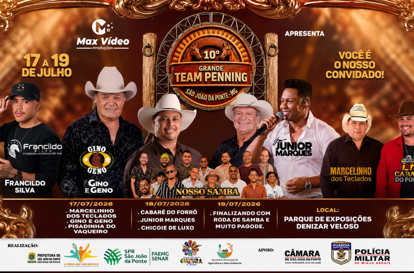  10º Grande Team Penning movimentará São João da Ponte entre os dias 16 e 19 de julho