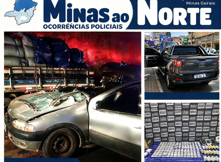  Fim de semana com apreensão de carro com placa clonada, colisão e fachada de tráfico